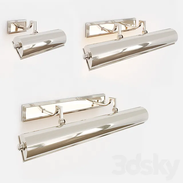 Backlight Picture Visual Comfort Alexa Hampton Picture Light in Polished Nickel 3D Model Backlight Picture Visual Comfort Alexa Hampton Picture Light in Polished Nickel 3D Model