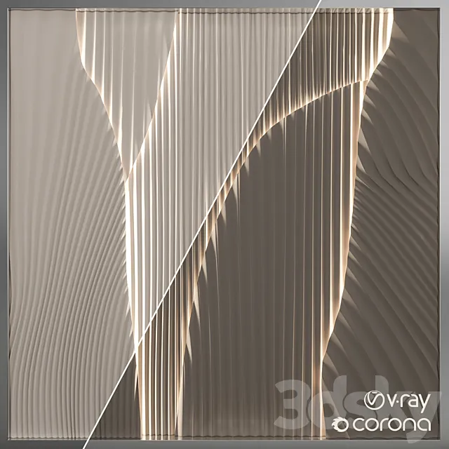 Backlit panel 3D Model Backlit panel 3D Model
