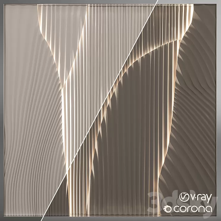 Backlit panel 3D Model Backlit panel 3D Model