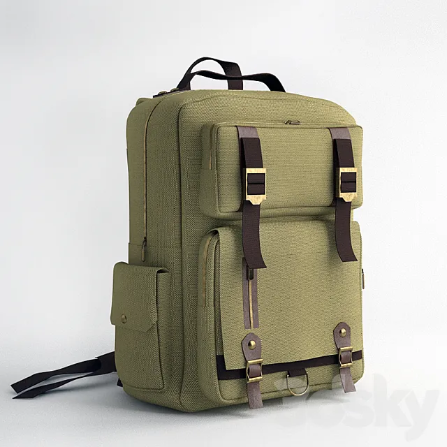 Backpack BLUBOON Rucksack Vintage Backpacks Canvas School Unisex Bags with Large Capacity for Outdoor _ Hiking _ College 3D Model Backpack BLUBOON Rucksack Vintage Backpacks Canvas School Unisex Bags with Large Capacity for Outdoor _ Hiking _ College 3D Model
