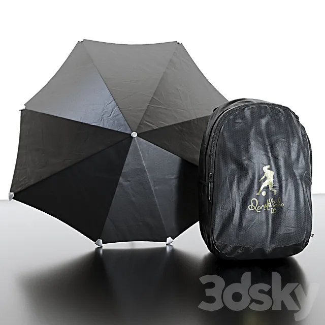 Backpack from Ronaldinho and umbrella company “Senz” 3D Model Backpack from Ronaldinho and umbrella company “Senz” 3D Model