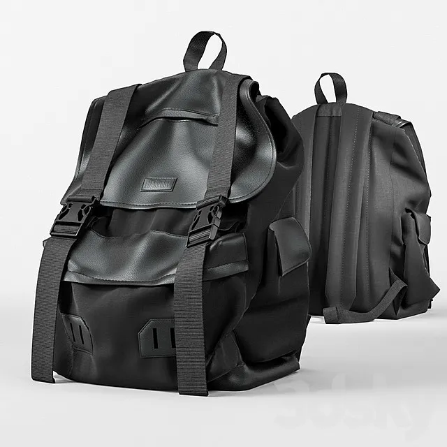 Backpack UNIVERSAL BLACK 3DModel Backpack UNIVERSAL BLACK 3DModel