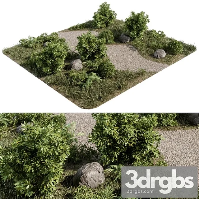Backyard and landscape furniture environment set 46 3D Model Download