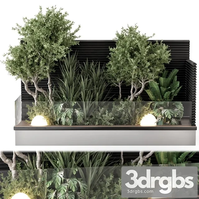 Backyard and Landscape Set Bush and Tree Set 1139 3D Model Download