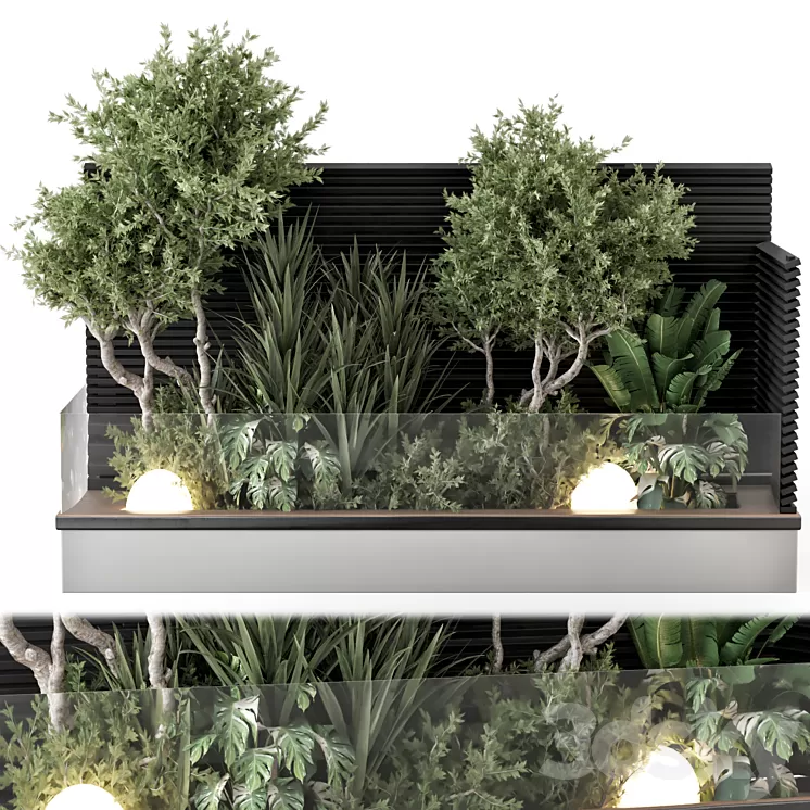 Backyard and Landscape Set Bush and Tree – Set 1139 3D Model Free Download