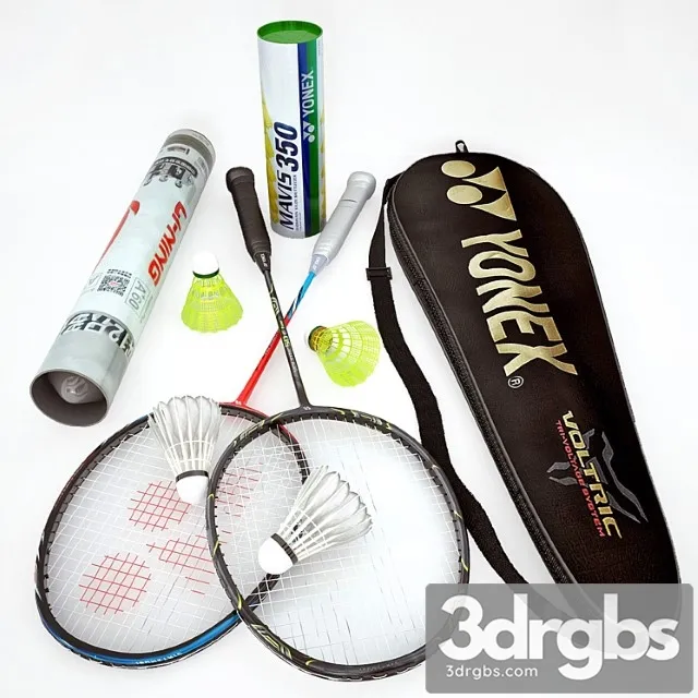 Badminton set 3D Model Download