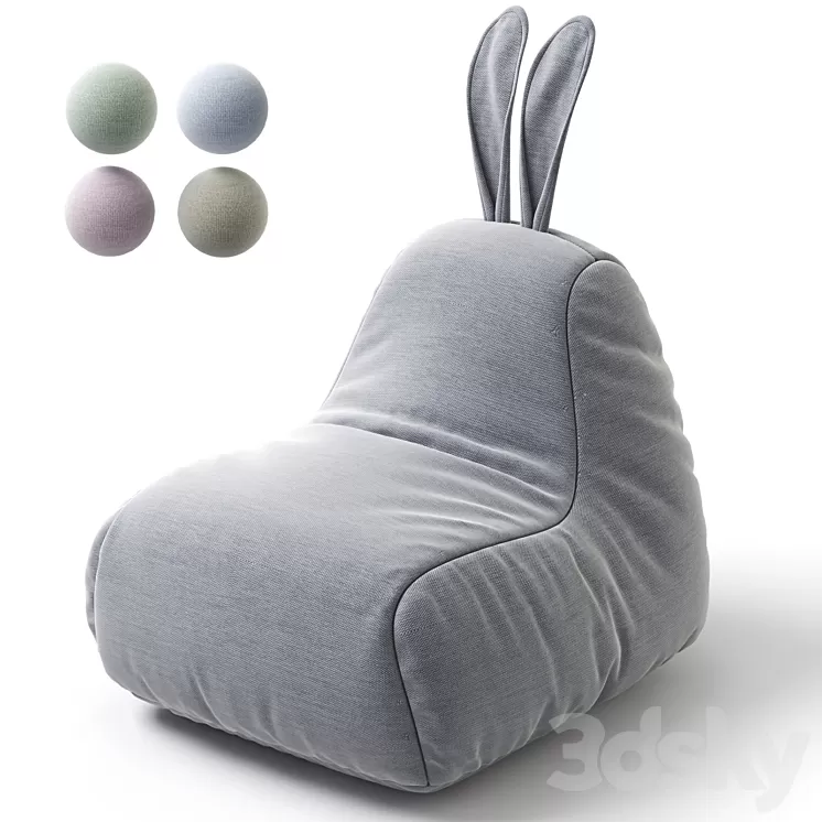 Bag chair bunny 3D Model Free Download