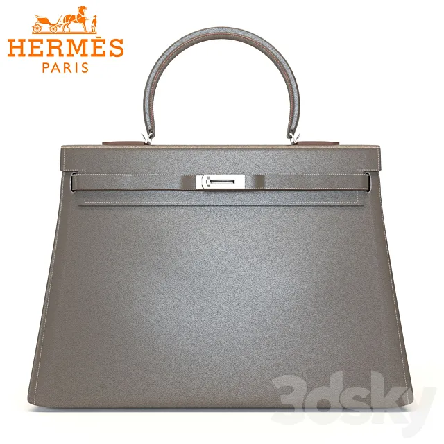Bag Kelly 35 Etoupe 3DModel Bag Kelly 35 Etoupe 3DModel