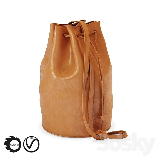 Bag Leather 3D Model Bag Leather 3D Model
