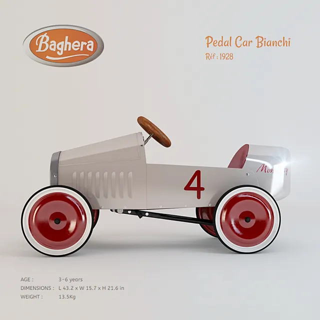 Baghera children car 3D Model Baghera children car 3D Model