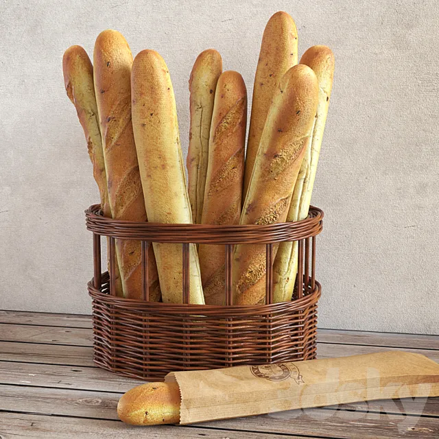 baguette basket 3DModel
