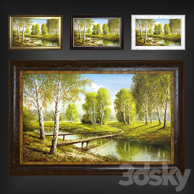 Baguettes 4 pcs. 3D Model Baguettes 4 pcs. 3D Model