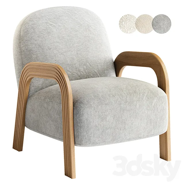 Bainbridge Upholstered Armchair 3D Model