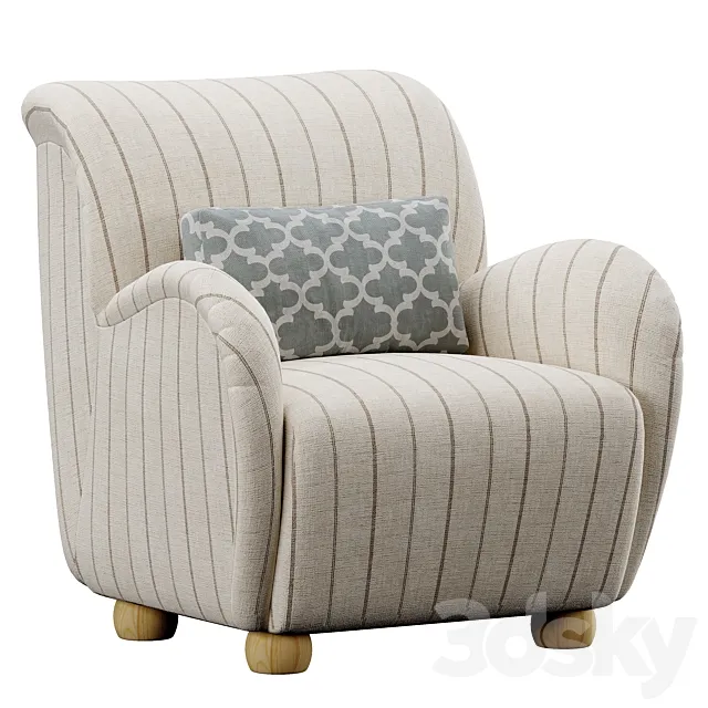 Baird Accent Chair 3D Model Baird Accent Chair 3D Model
