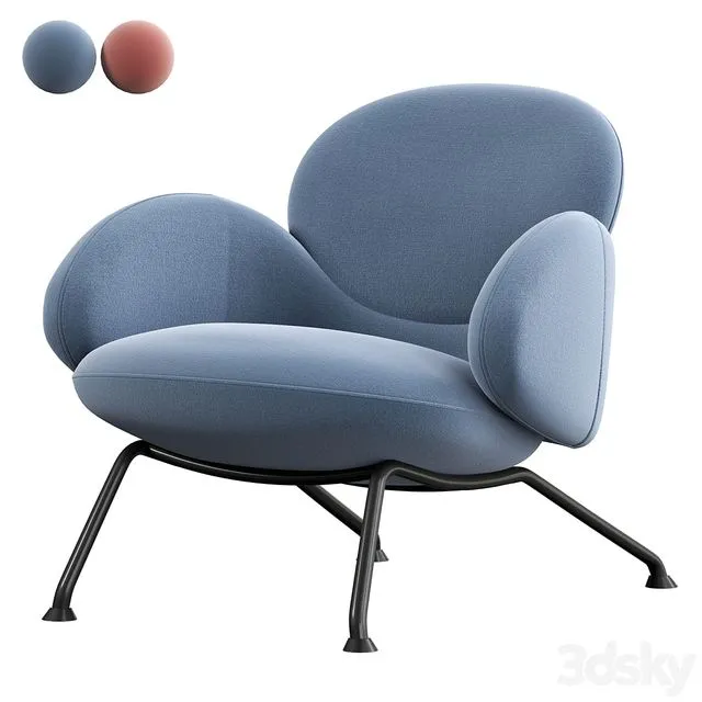 BAIXA Armchair by SOFTLINE 3D Model BAIXA Armchair by SOFTLINE 3D Model
