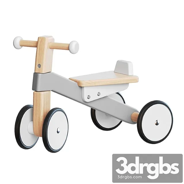 Bajo Wooden Cycle First Trike 3D Model Download