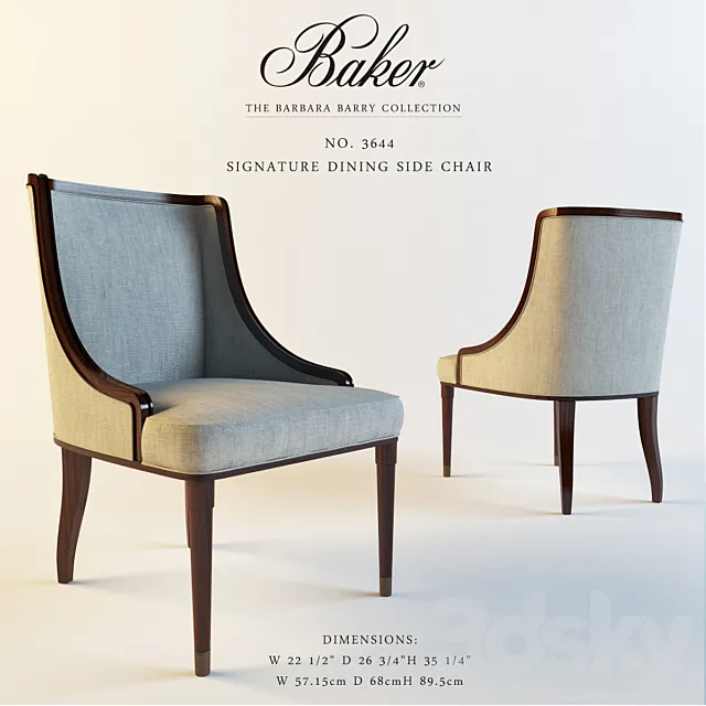 Baker 3644 SIGNATURE DINING ARM CHAIR 3DModel