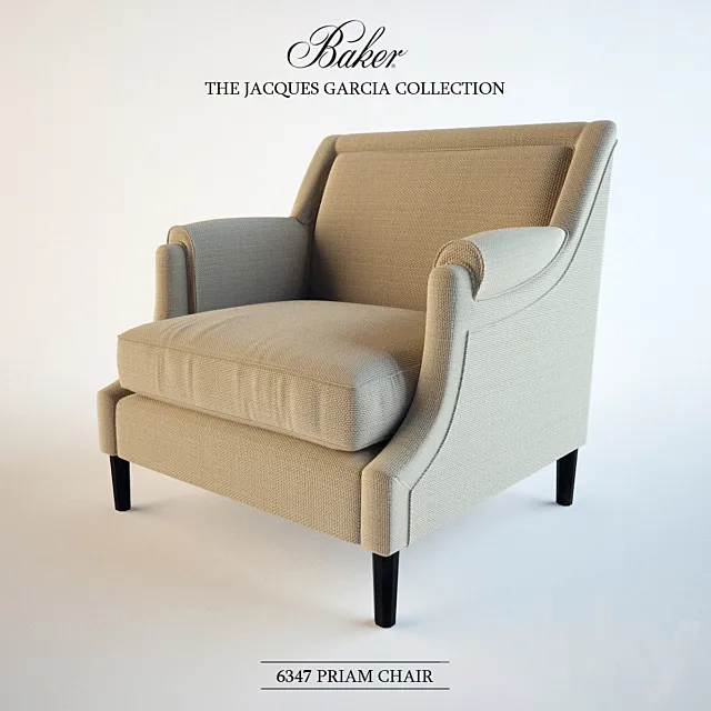 BAKER _ 6347 PRIAM CHAIR 3DModel BAKER _ 6347 PRIAM CHAIR 3DModel