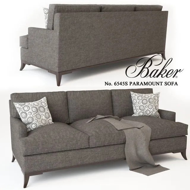 BAKER _PARAMOUNT SOFA No. 6545S 3D Model BAKER _PARAMOUNT SOFA No. 6545S 3D Model