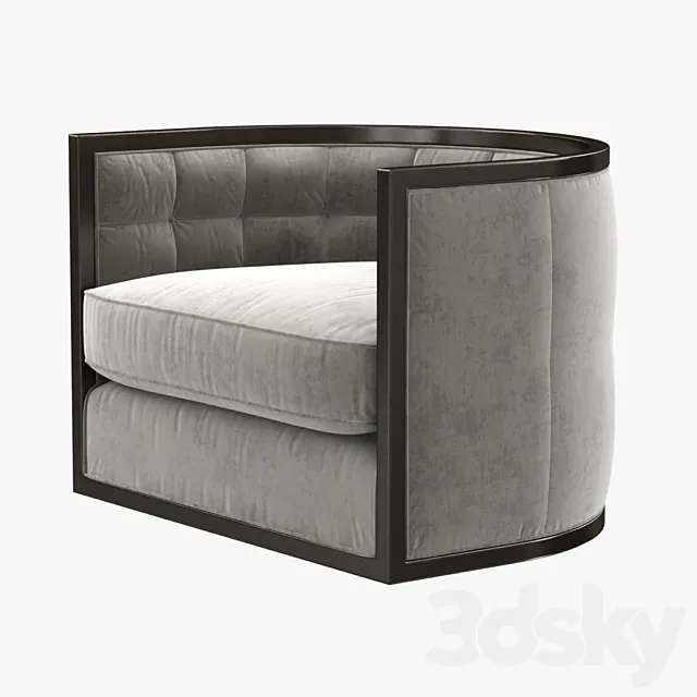 Baker ARCHETYPE ROUND TUFTED SWIVEL CHAIR 3D model 3D Model Baker ARCHETYPE ROUND TUFTED SWIVEL CHAIR 3D model 3D Model
