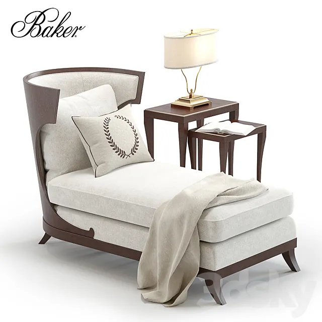 Baker Atrium Chaise 3D Model