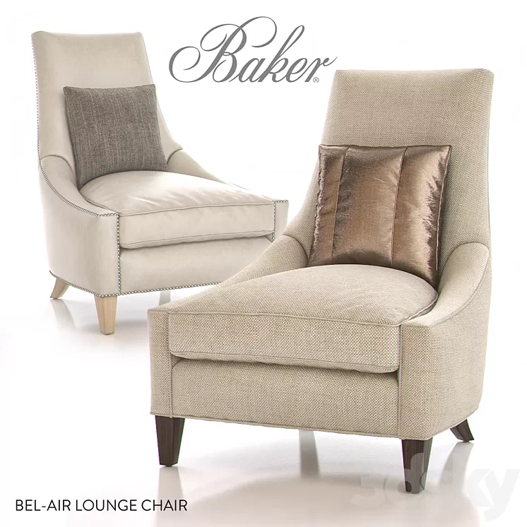 BAKER BEL-AIR Lounge Chair 3D Model BAKER BEL-AIR Lounge Chair 3D Model