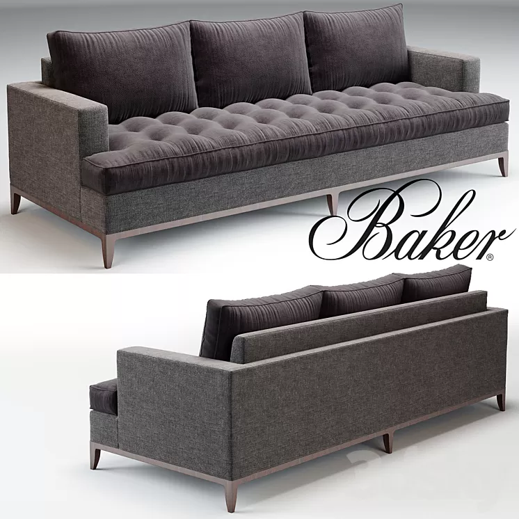 Baker Bennet Sofa No. 6567S 3D Model