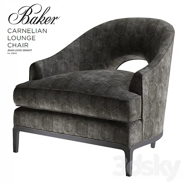 Baker CARNELIAN LOUNGE CHAIR 6180C 3DModel