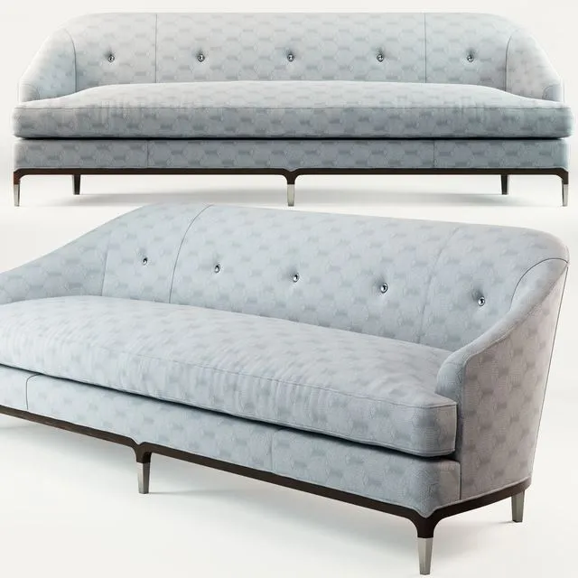 Baker Carnelian Sofa 3D Model Baker Carnelian Sofa 3D Model