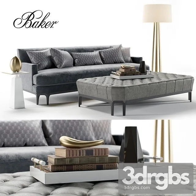 Baker Celestite Sofa 3D Model Download Baker Celestite Sofa 3D Model Download
