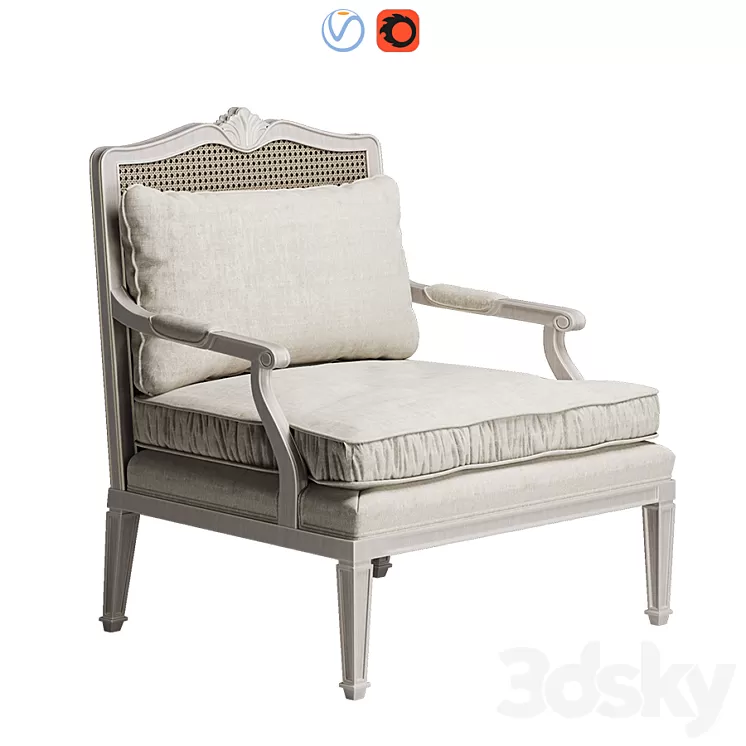 Baker Chantilly Lounge chair 3D Model