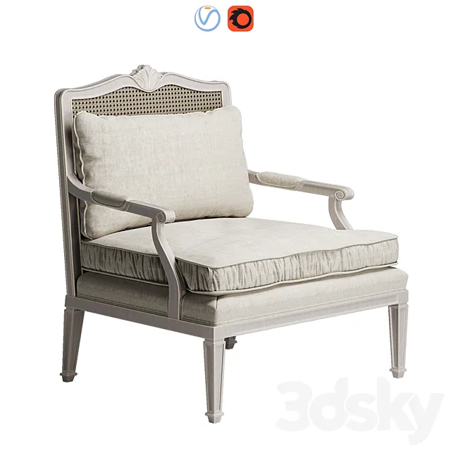 Baker Chantilly Lounge chair 3DModel Baker Chantilly Lounge chair 3DModel