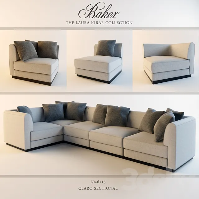 BAKER CLARO SECTIONAL 3D Model BAKER CLARO SECTIONAL 3D Model