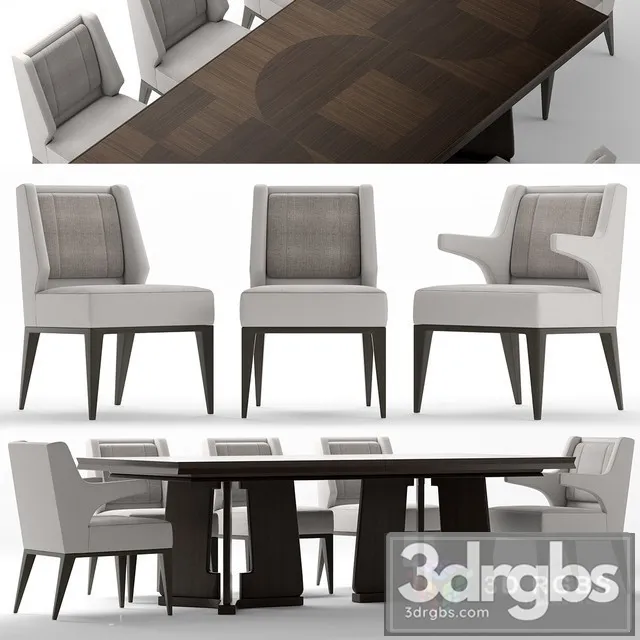 Baker Dining Set 02 3D Model Download Baker Dining Set 02 3D Model Download