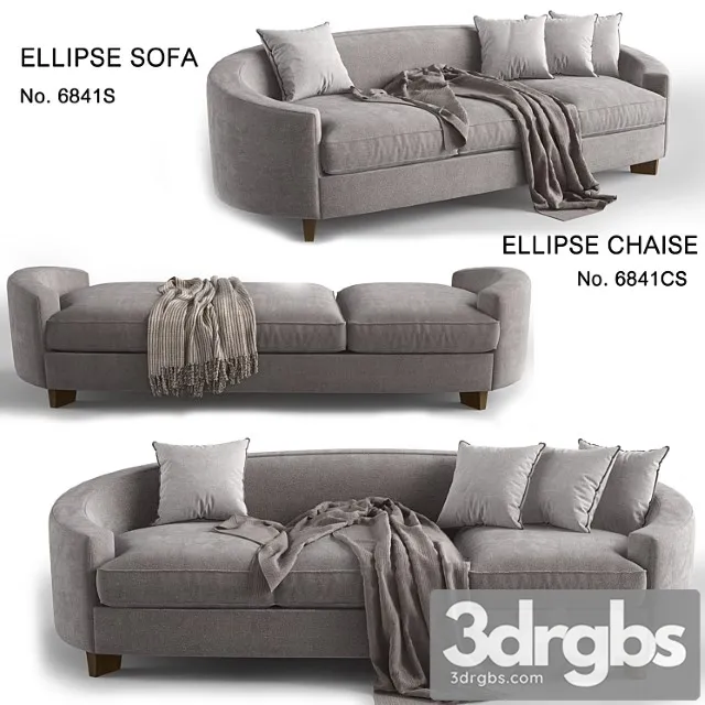 Baker ellipse chaise no. 6841s 2 3D Model Download Baker ellipse chaise no. 6841s 2 3D Model Download