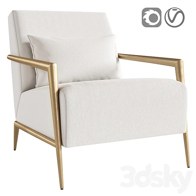 Baker Enzo Lounge Chair 3D Model