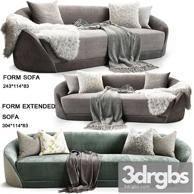 Baker Form Sofa 3D Model Download Baker Form Sofa 3D Model Download