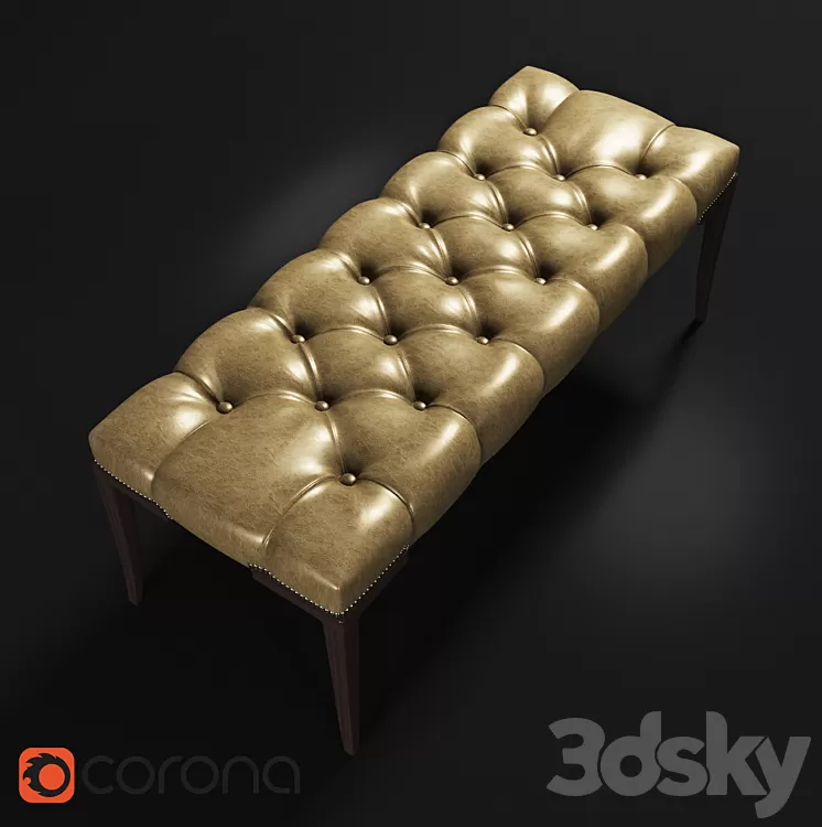 Baker Furniture Adam Bench – 6334 3D Model