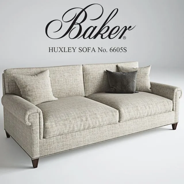 Baker HUXLEY SOFA No. 6605S 3D Model Baker HUXLEY SOFA No. 6605S 3D Model