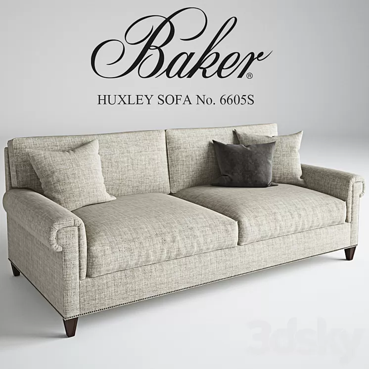 Baker HUXLEY SOFA No. 6605S 3D Model
