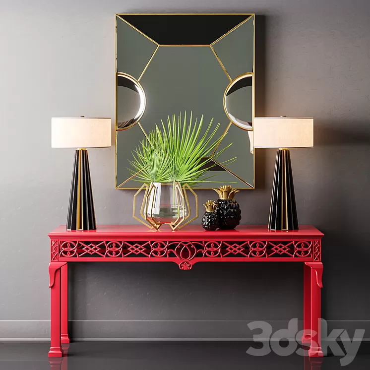 Baker – Irish Chippendale Console 3D Model