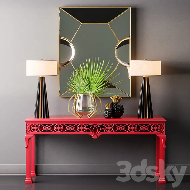 Baker – Irish Chippendale Console 3DModel Baker – Irish Chippendale Console 3DModel