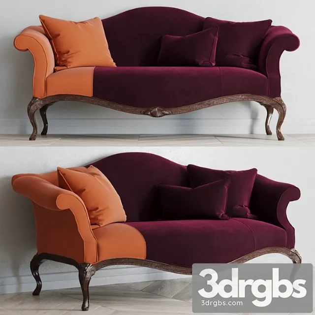 Baker king george settee 2 3D Model Download Baker king george settee 2 3D Model Download