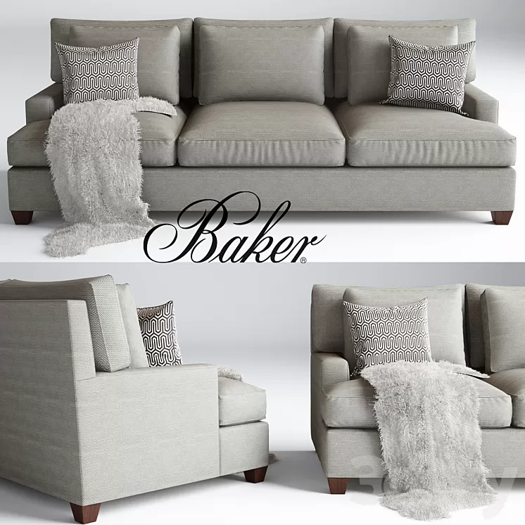 Baker Loose Back Sofa Barbara Barry No. 830-86 3D Model