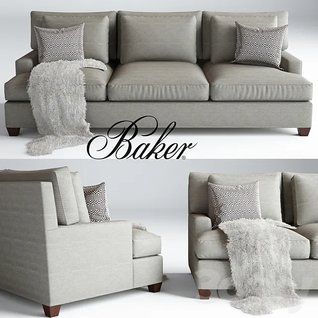 Baker. Loose Back Sofa. Barbara Barry. No. 830-86 3DModel Baker. Loose Back Sofa. Barbara Barry. No. 830-86 3DModel