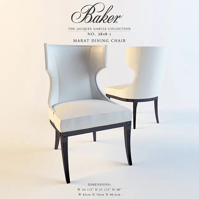 BAKER MARAT DINING CHAIR_ 3D Model BAKER MARAT DINING CHAIR_ 3D Model