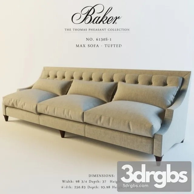 Baker Max Sofa Tufted 02 3D Model Download Baker Max Sofa Tufted 02 3D Model Download