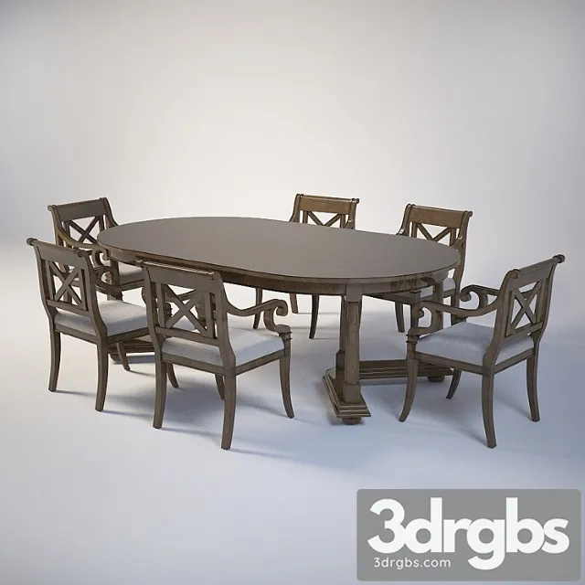 Baker Milling Road Dinning Set 3D Model Download Baker Milling Road Dinning Set 3D Model Download