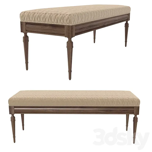 Baker milling road originals bench 3D Model Baker milling road originals bench 3D Model