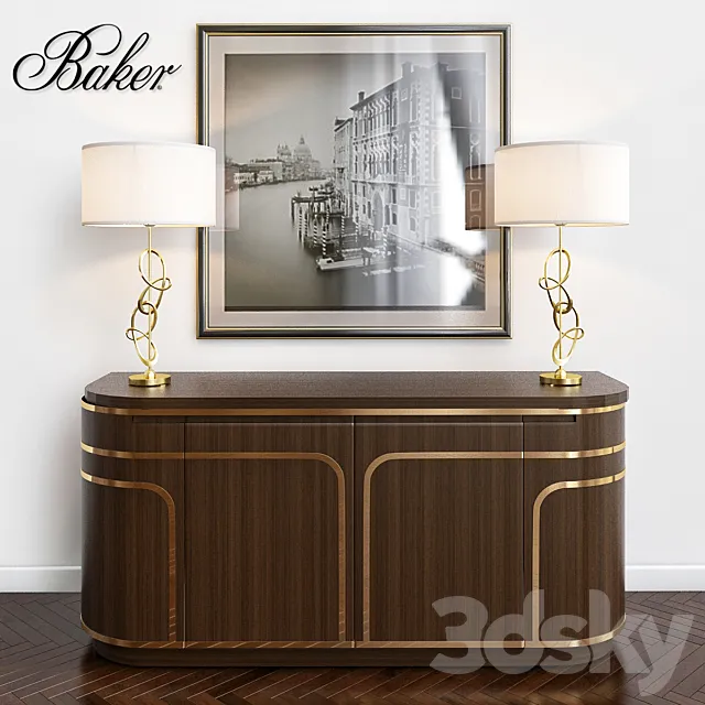 Baker Modern sideboard 3DModel Baker Modern sideboard 3DModel